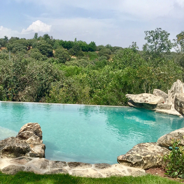 Infinity pool in the middle of the mountain