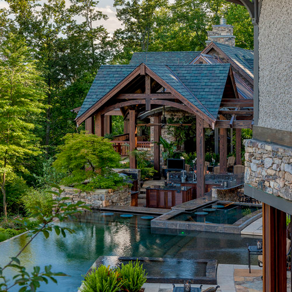 infinity swimming pool and spa