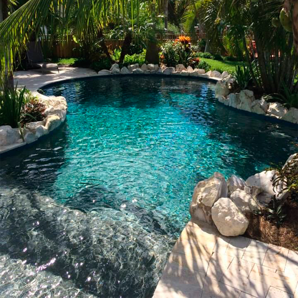swimming pool in the garden