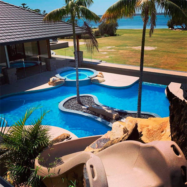custom pool near the beach