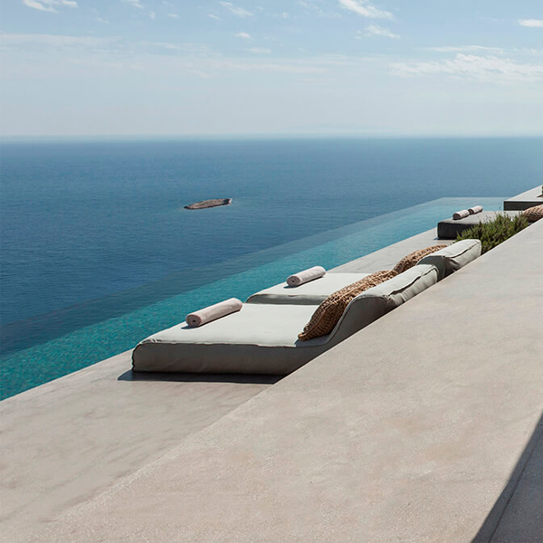 infinity pool over the sea