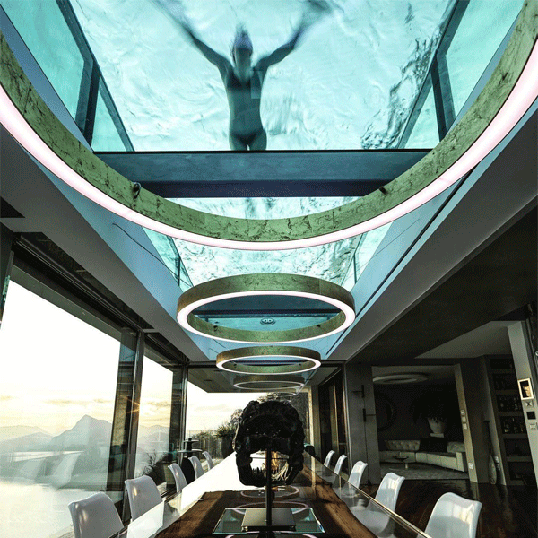 transparent pool floor