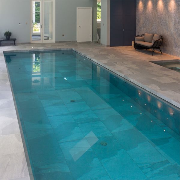 minimalist indoor pool and spa, by London Swimming Pools