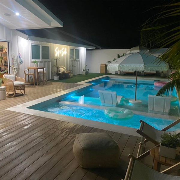 private pool and spa by JSQ Custom Pools