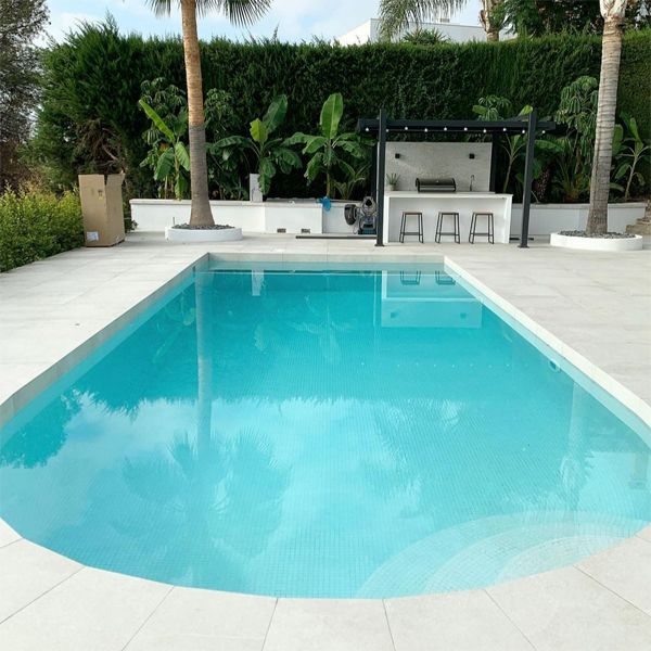 minimalist pool renovation by Spaexperts