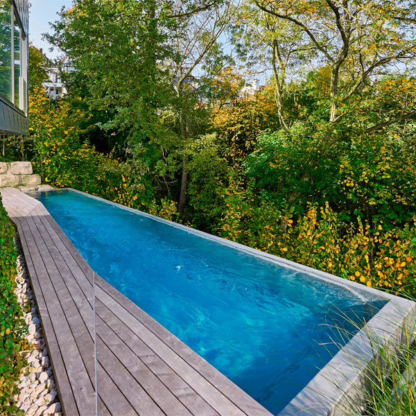 geomtric prefab infinity pool