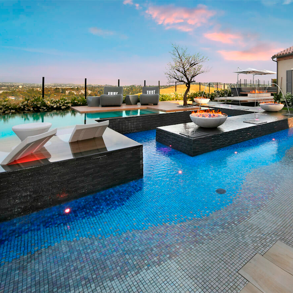 Conjunto piscina spa solarium