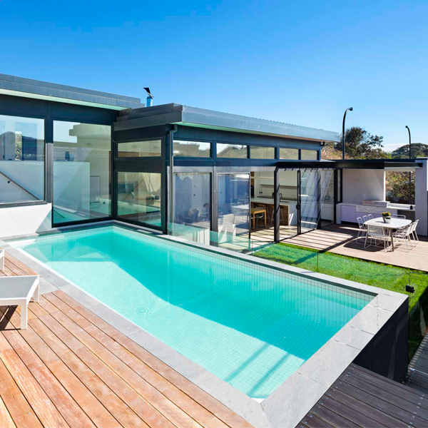 above ground mini pool by Inspired Landscapes