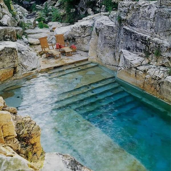 natrural pool in stone