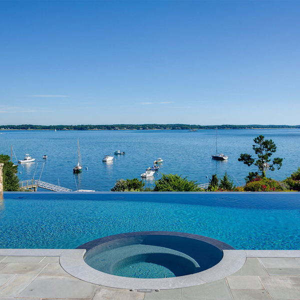 infinity pool and spa by Custom Quality Pools