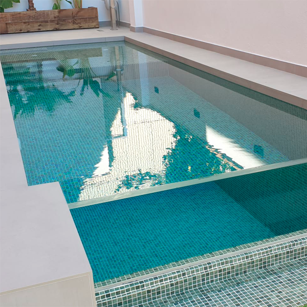 transparent mini pool by DTK Pools