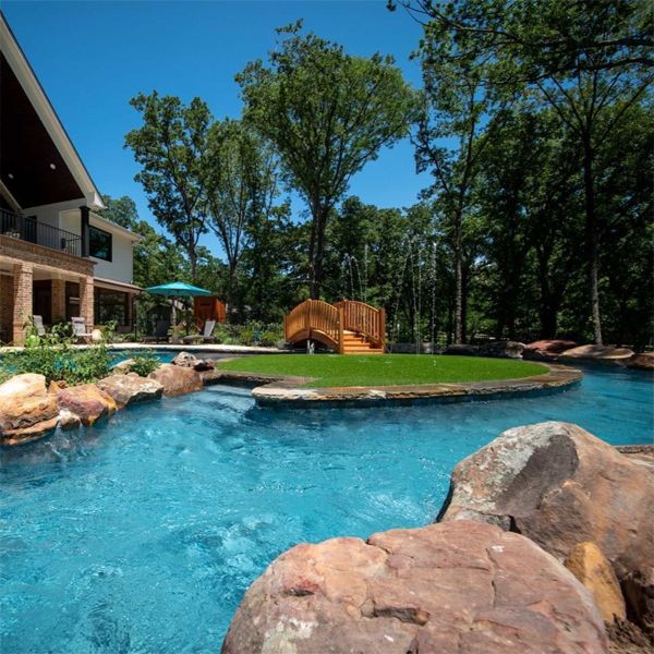 Lazy river with spa, by Allison Pools
