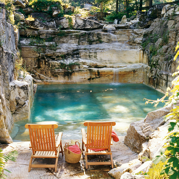 natural pool in stone