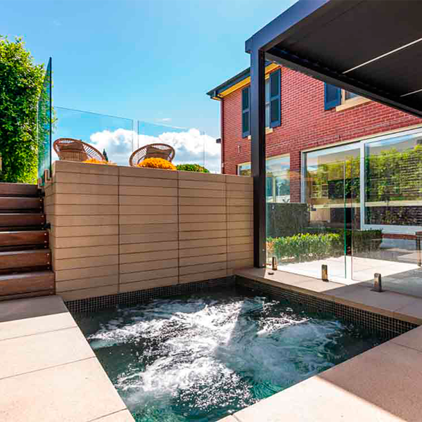 hot tub besides above ground pools
