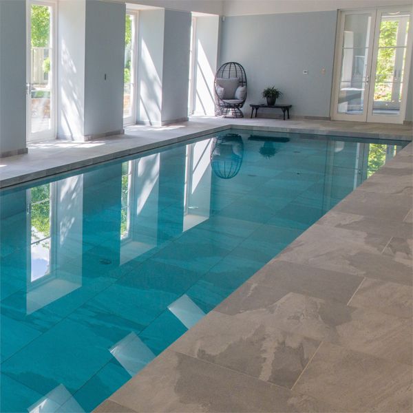 indoor minimalist pool by London Swimming Pools