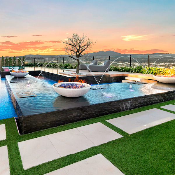 Conjunto piscina spa solarium