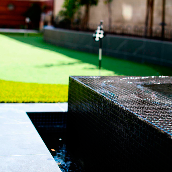 Revestimiento gresite negro para piscina y spa