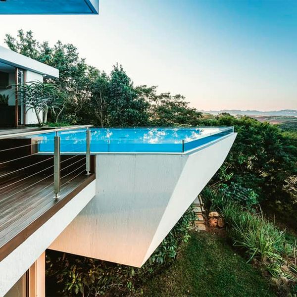 unique suspended pool, in a project by Map Architects in South Africa