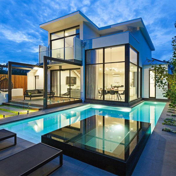 private pool and a constrast spa by Butterworth Landscapes