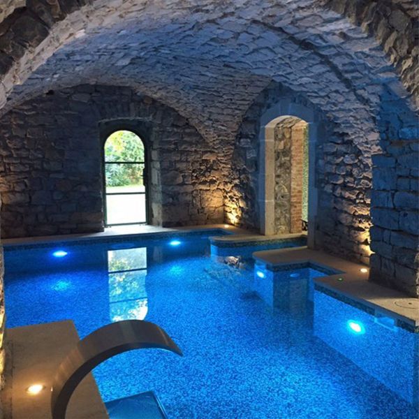 indoor pool spa in a hotel by Hydroconcept Monaco