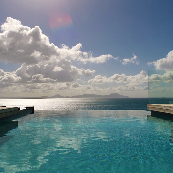 sea view from infinity pool