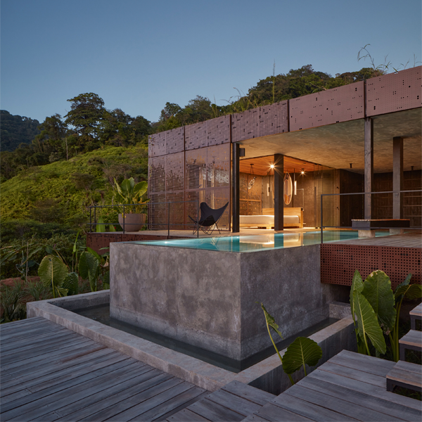 infinity pool in a modern villa by Formafatal