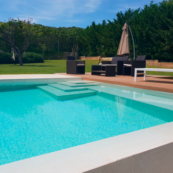 white infinity pool