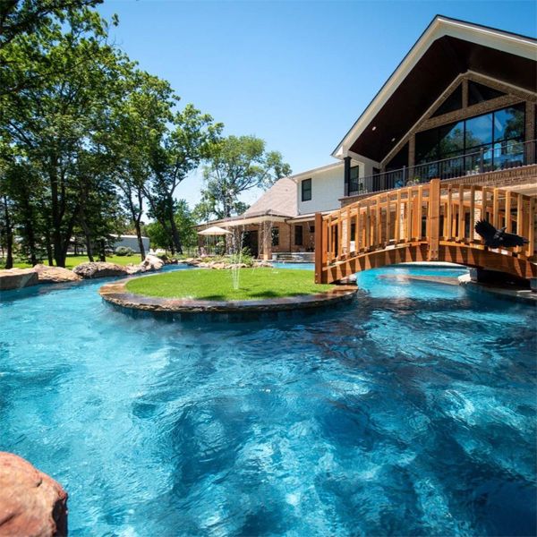 Lazy river with spa, by Allison Pools