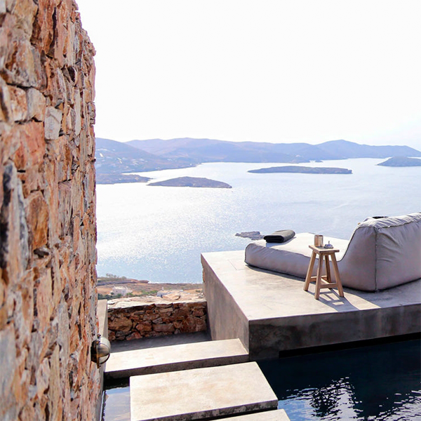 relax zone besides an infinity pool