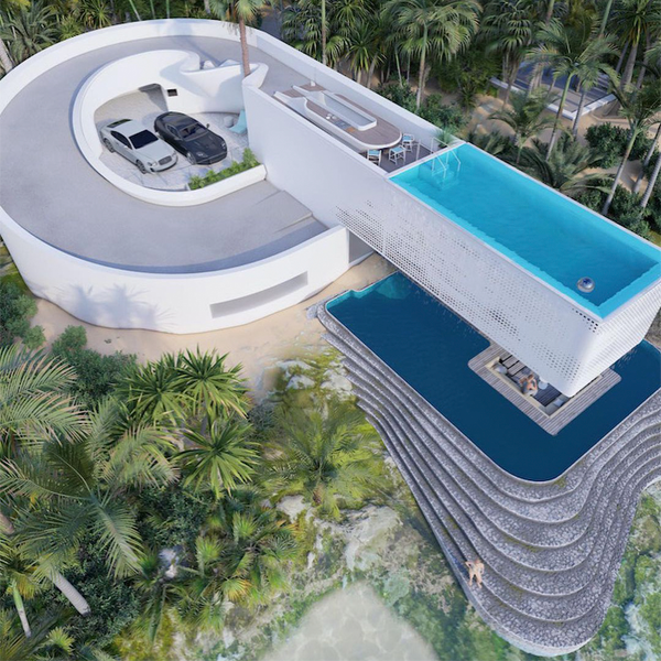 stunning house and pools render by Gas Architectures