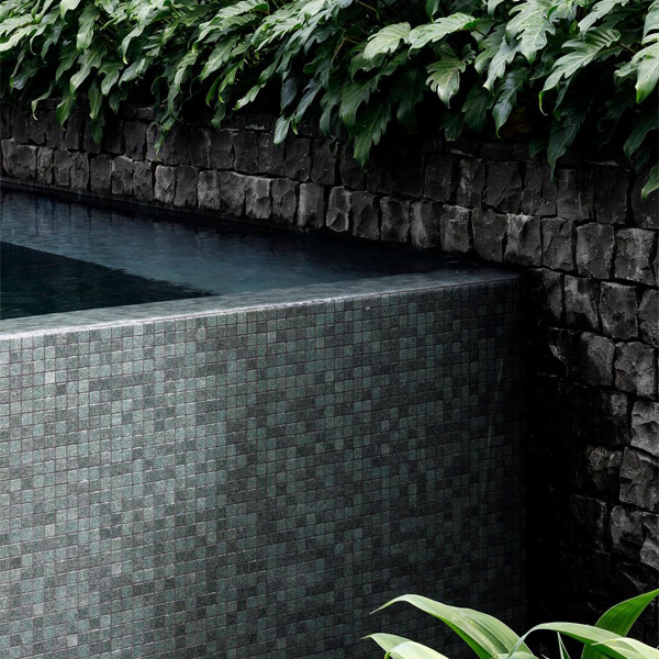 mosaic tile detail in a pool by Nathan Burkett