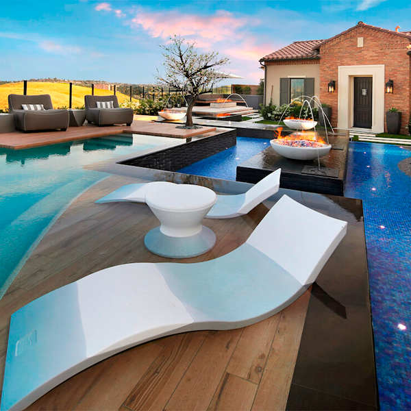 Conjunto piscina spa solarium