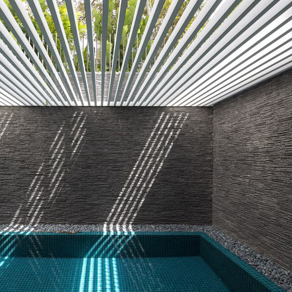 indoor overflow pool in a project by Wallflower Architects
