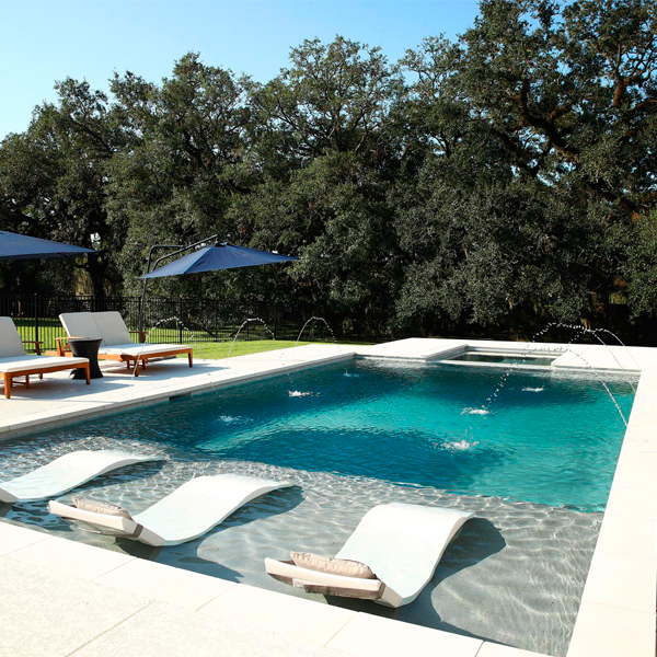 pool, spa and landscaping by Makaira Landscape Pools