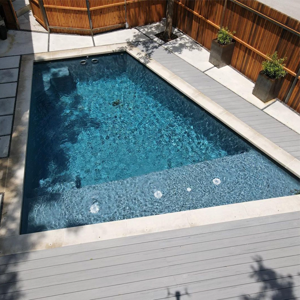 trapezoid mini pool by Texas Tiny Pools