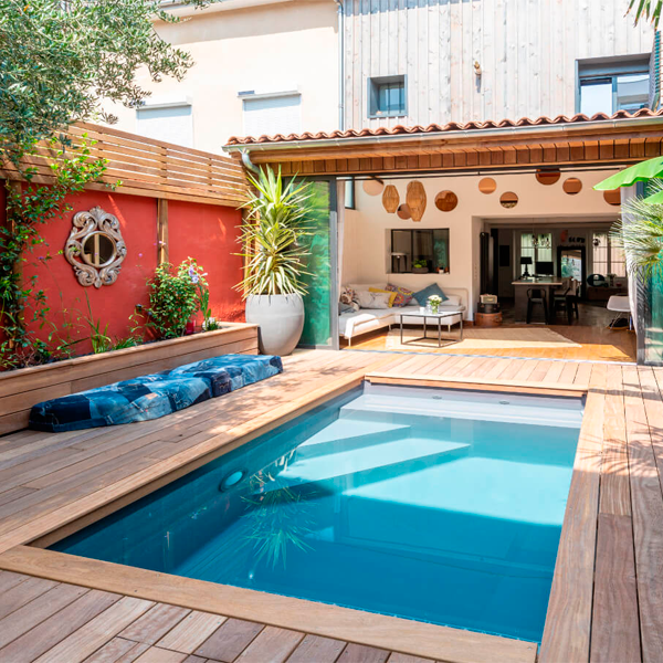 wood mini pool