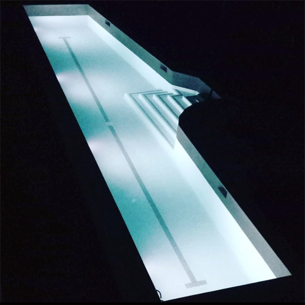 lap pool at night by Piscinas Lacus