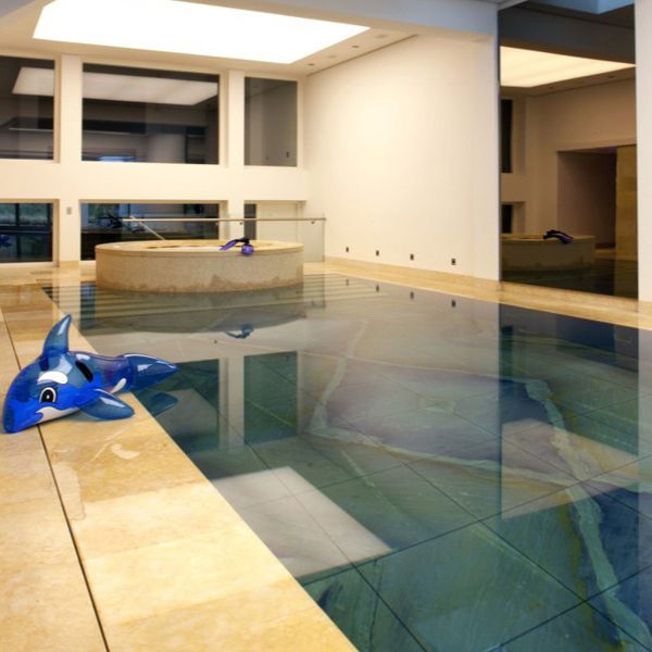 a unique movable floor by Inducon in a indoor pool