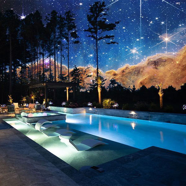 large private pool with spa in a project by Currin Outdoor Living