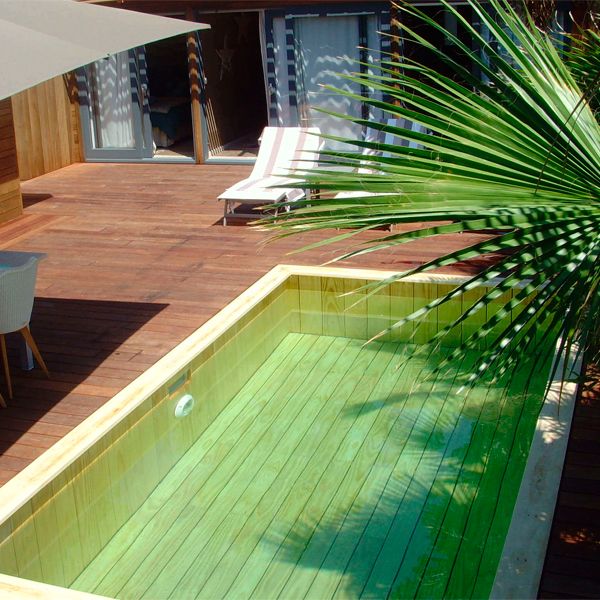 mini piscina de madera por Odyssea Piscines