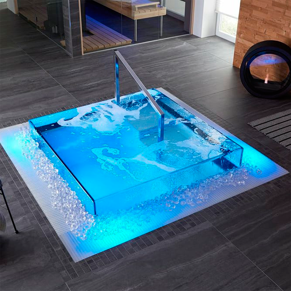 minipiscina transparente para relax