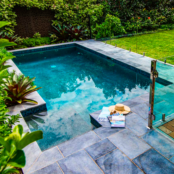 piscina privada rodeada de vegetación