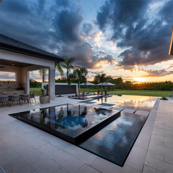 piscina espejo y spa por Ryan Hughes Design