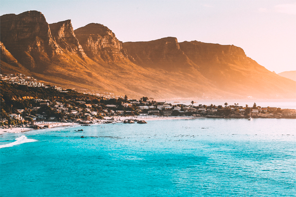 Vista de la costa de Cape Town