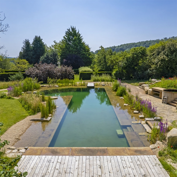 piscine naturelle par Gartenart à East Sussex